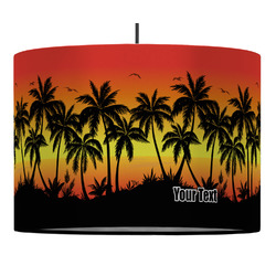 Tropical Sunset Drum Pendant Lamp (Personalized)