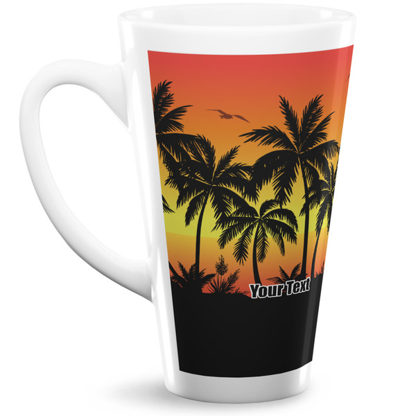 Custom Tropical Sunset 16 Oz Latte Mug (Personalized)