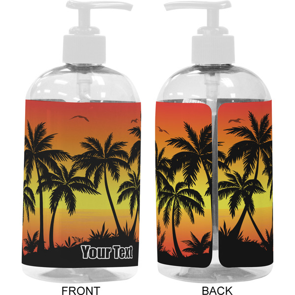 Tropical Sunset 16 oz Plastic Liquid Dispenser- Approval- White