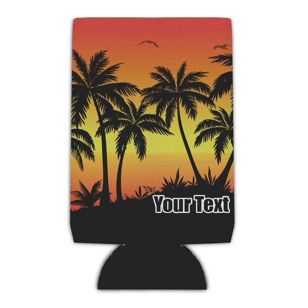 Custom Tropical Sunset Can Cooler (16 oz) (Personalized)