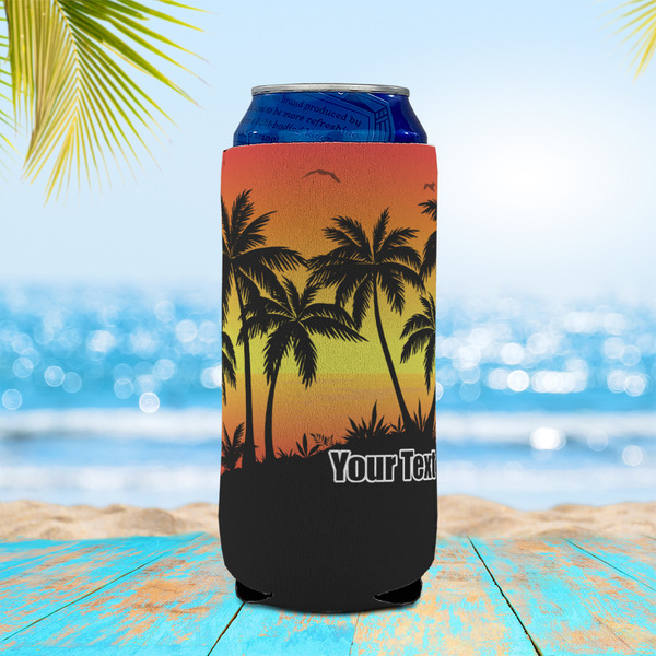 Tropical Sunset 16oz Can Sleeve - LIFESTYLE