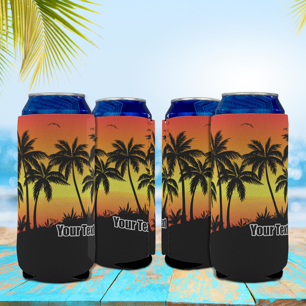 Tropical Sunset 16oz Can Sleeve - Set of 4 - LIFESTYLE