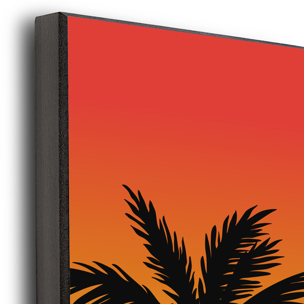 Tropical Sunset 16x20 Wood Print - Closeup