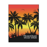 Tropical Sunset Wood Print - 16x20 (Personalized)