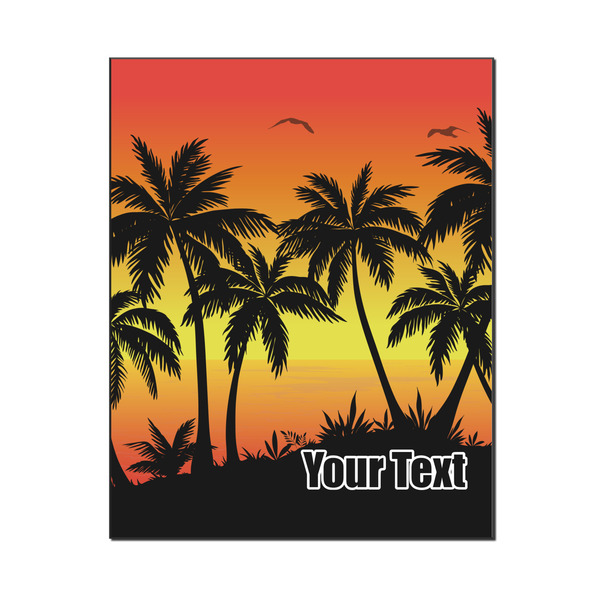 Custom Tropical Sunset Wood Print - 16x20 (Personalized)