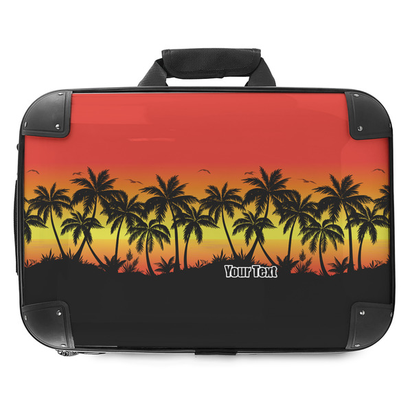 Custom Tropical Sunset Hard Shell Briefcase - 18" (Personalized)