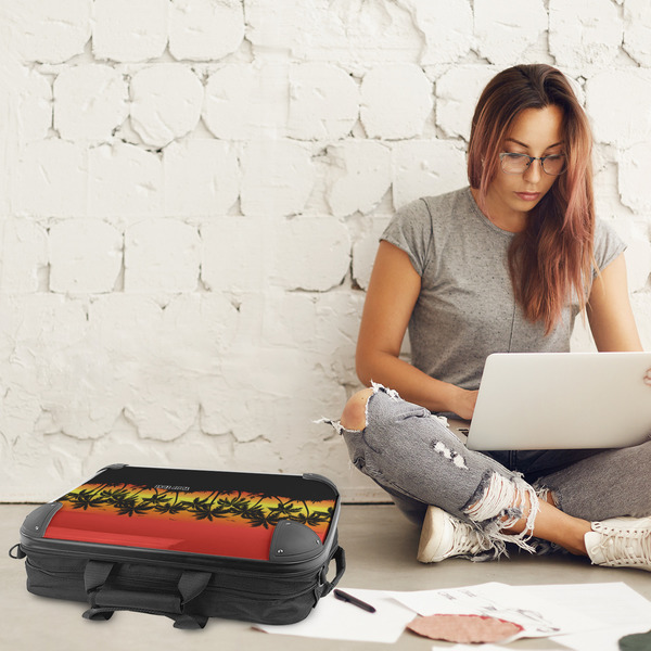 Tropical Sunset 18" Laptop Briefcase - LIFESTYLE