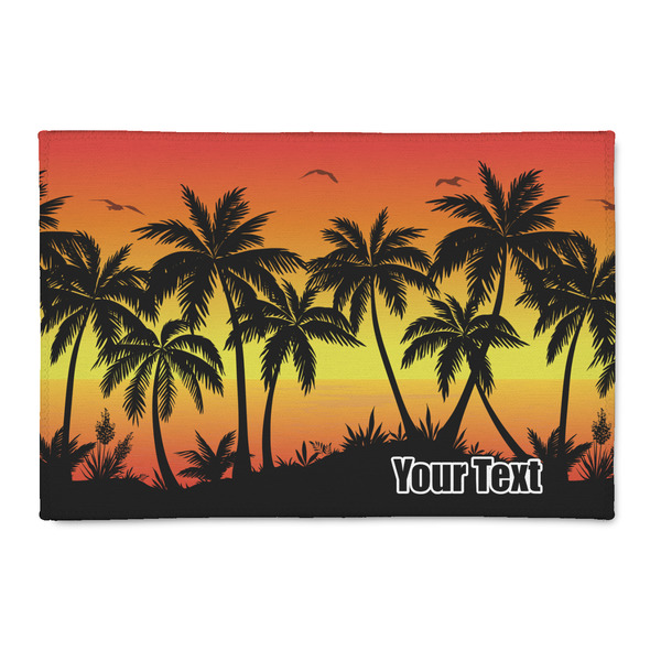 Custom Tropical Sunset 2' x 3' Patio Rug (Personalized)