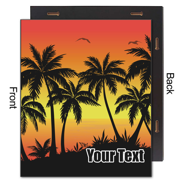Tropical Sunset 20x24 Wood Print - Front & Back View