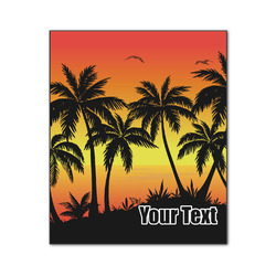 Tropical Sunset Wood Print - 20x24 (Personalized)