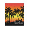 Tropical Sunset Wood Print - 20x24 (Personalized)
