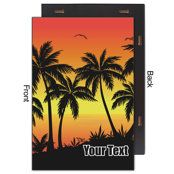 Tropical Sunset 20x30 Wood Print - Front & Back View