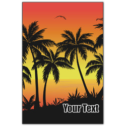 Tropical Sunset Wood Print - 20x30 (Personalized)