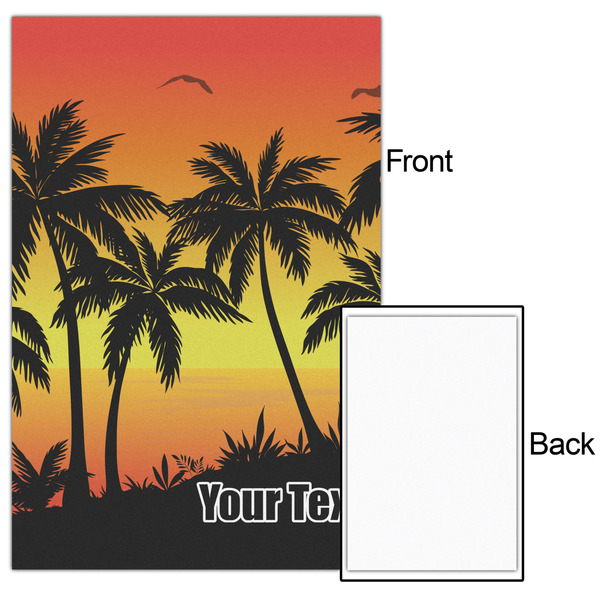 Tropical Sunset 24x36 - Matte Poster - Front & Back