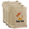 Tropical Sunset 3 Reusable Cotton Grocery Bags - Front View