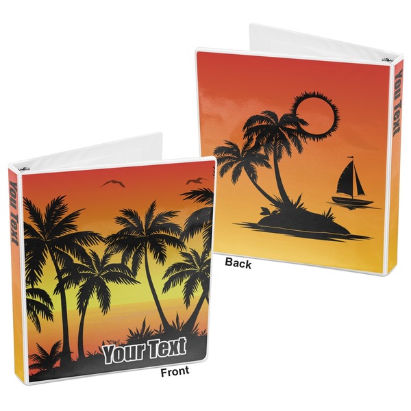 Tropical Sunset 3-Ring Binder Front and Back