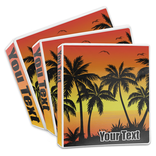 Custom Tropical Sunset 3-Ring Binder (Personalized)