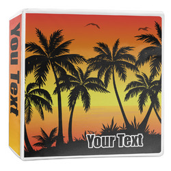 Tropical Sunset 3-Ring Binder - 2 inch (Personalized)