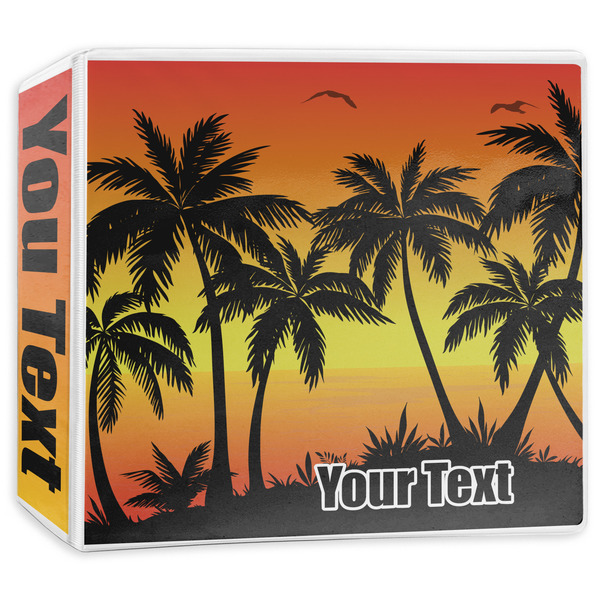 Custom Tropical Sunset 3-Ring Binder - 3 inch (Personalized)