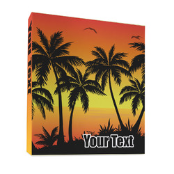 Tropical Sunset 3 Ring Binder - Full Wrap - 1" (Personalized)
