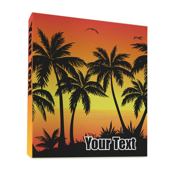 Custom Tropical Sunset 3 Ring Binder - Full Wrap - 1" (Personalized)