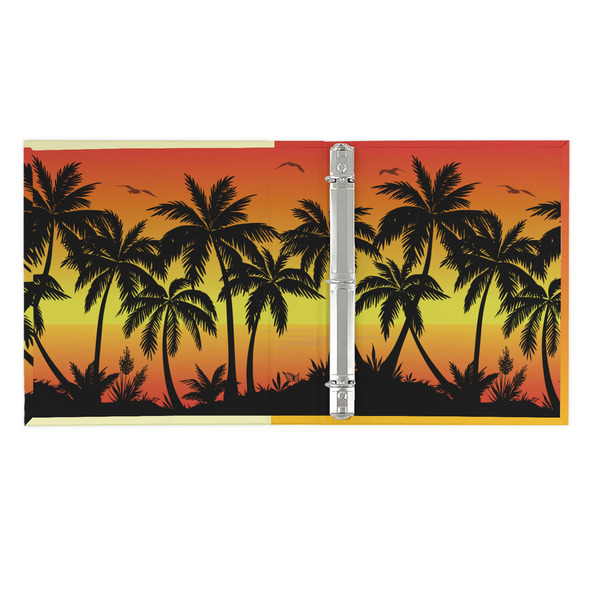 Tropical Sunset 3 Ring Binders - Full Wrap - 1" - OPEN INSIDE