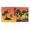 Tropical Sunset 3 Ring Binders - Full Wrap - 1" - OPEN OUTSIDE