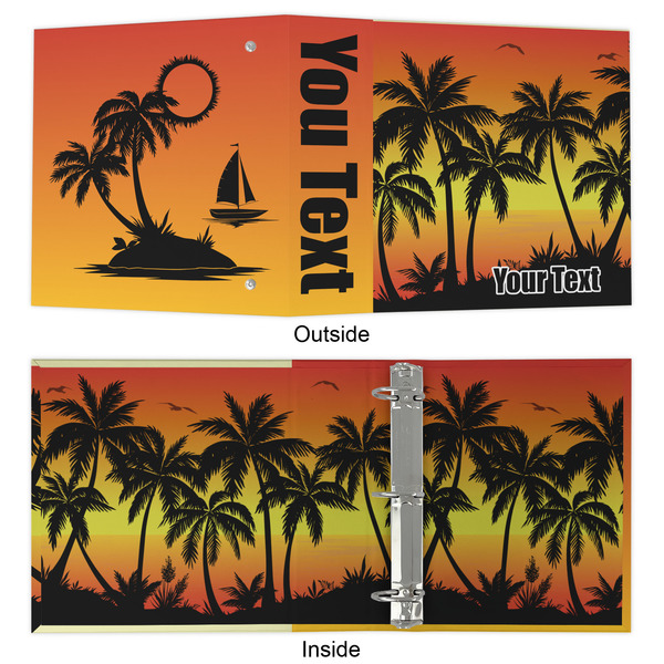 Tropical Sunset 3 Ring Binders - Full Wrap - 2" - APPROVAL