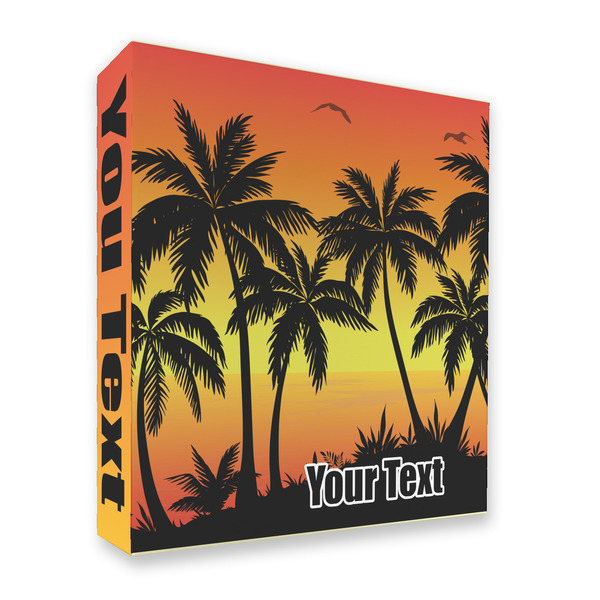 Custom Tropical Sunset 3 Ring Binder - Full Wrap - 2" (Personalized)