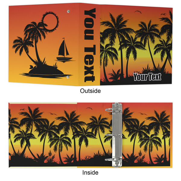 Tropical Sunset 3 Ring Binders - Full Wrap - 3" - APPROVAL