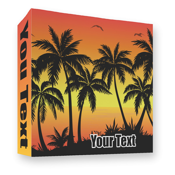 Custom Tropical Sunset 3 Ring Binder - Full Wrap - 3" (Personalized)