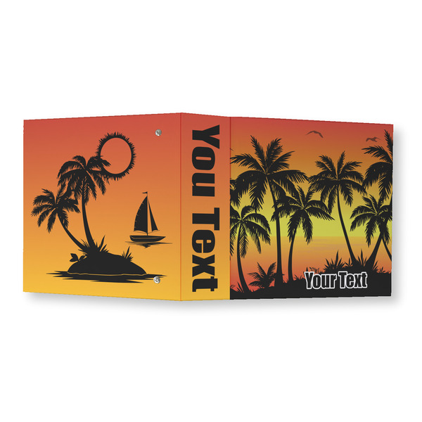 Tropical Sunset 3 Ring Binders - Full Wrap - 3" - OPEN OUTSIDE