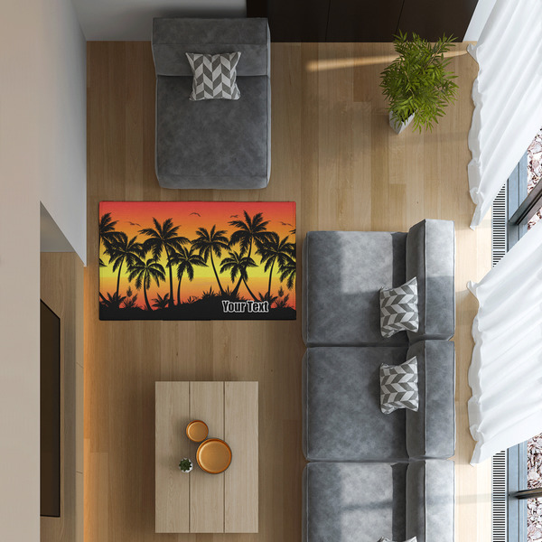 Tropical Sunset 3'x5' Indoor Area Rugs - IN CONTEXT