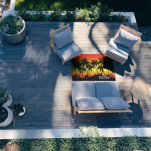 Tropical Sunset 3'x5' Patio Rug - In Context