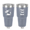 Tropical Sunset 30 oz Stainless Steel Ringneck Tumbler - Grey - Double Sided - Front & Back