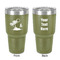 Tropical Sunset 30 oz Stainless Steel Ringneck Tumbler - Olive - Double Sided - Front & Back