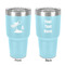 Tropical Sunset 30 oz Stainless Steel Ringneck Tumbler - Teal - Double Sided - Front & Back