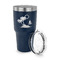 Tropical Sunset 30 oz Stainless Steel Ringneck Tumblers - Navy - LID OFF