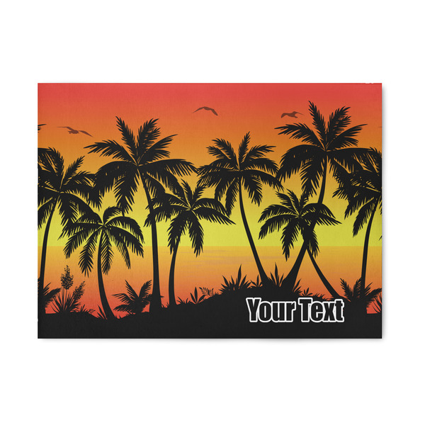 Custom Tropical Sunset 5' x 7' Patio Rug (Personalized)