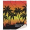 Tropical Sunset Sherpa Throw Blanket (Personalized)