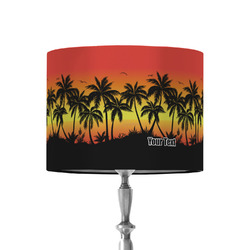 Tropical Sunset 8" Drum Lamp Shade - Fabric (Personalized)