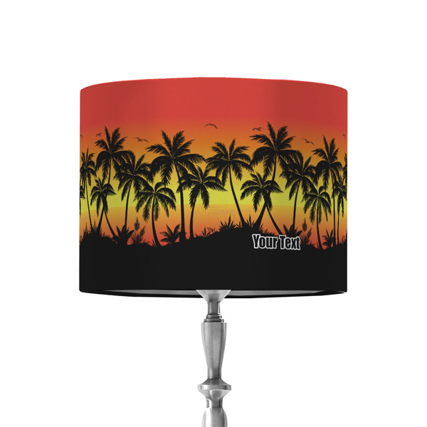 Custom Tropical Sunset 8" Drum Lamp Shade - Fabric (Personalized)