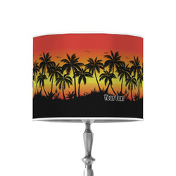Tropical Sunset 8" Drum Lamp Shade - Poly-film (Personalized)