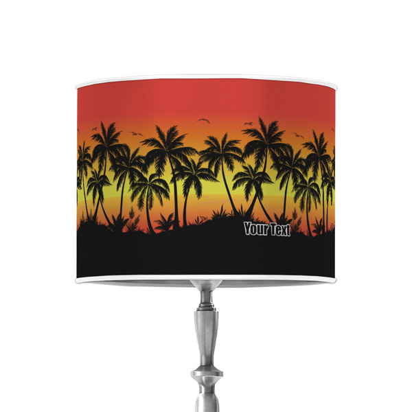 Custom Tropical Sunset 8" Drum Lamp Shade - Poly-film (Personalized)