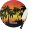 Tropical Sunset 8 Inch Small Glass Cutting Board