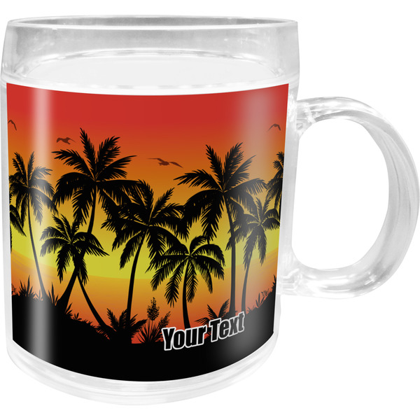Custom Tropical Sunset Acrylic Kids Mug (Personalized)