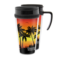 Tropical Sunset Acrylic Travel Mug (Personalized)