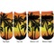 Tropical Sunset Adult Ankle Socks - Double Pair - Front and Back - Apvl