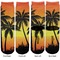 Tropical Sunset Adult Crew Socks - Double Pair - Front and Back - Apvl
