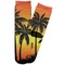 Tropical Sunset Adult Crew Socks - Single Pair - Front and Back
